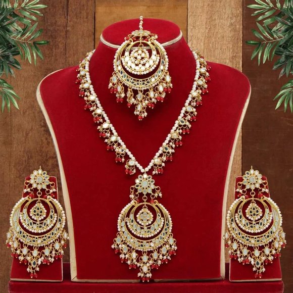 Jewelry - Kundan Mirror Necklaces Set